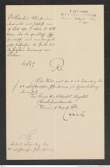 k.k. naturhistorisches Hofmuseum, Intendanzakten 1885-1896 (Hauer), Aktenzahl Z.551/1892, Seite 1